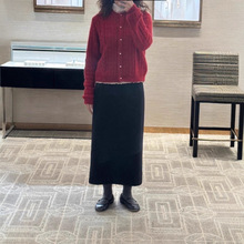 韩国正品 sienn* 24秋冬新款 小众Mia羊毛直筒高腰百搭半身裙长裙