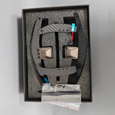 Two Pairs of Magnetic Shift Paddles Made of Carbon Fiber Suitable for Bmw F/G Chassis Cs Sports Steering Wheel Modification (Steering wheel) - t8