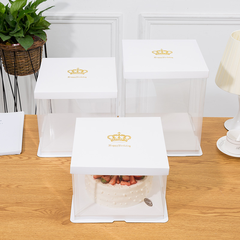 Caja de pastel de cumpleaños totalmente transparente caja de regalo caja de regalo caja transparente caja de regalo de graduación de baloncesto caja de regalo caja de regalo