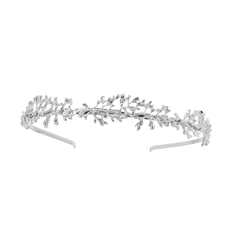 European And American New Hair Accessories Hollow Leaf Metal Headband display picture 7