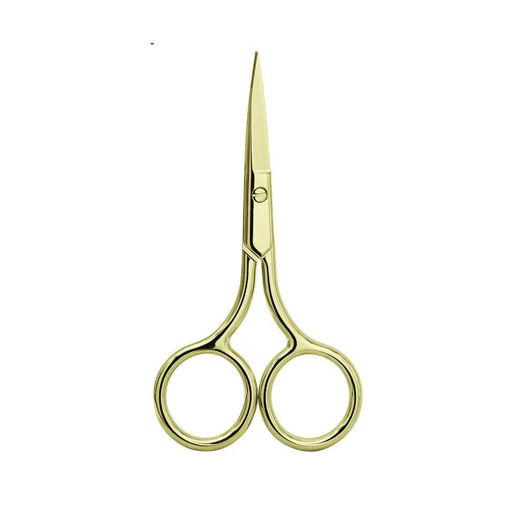 Juego de tijeras de pelo de nariz para hombres, cabeza redonda, afeitado de acero inoxidable, limpieza de fosas nasales, tijeras pequeñas manuales para mujeres