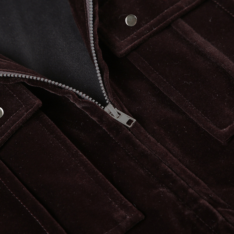 Women Fur Stitching Hooded Zip Cardigan Pocket Design Jacket Autumn Winter Solid Color Sexy Velvet Coat