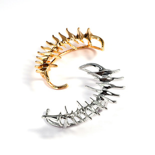 Fashion Party Gothic Style Thorn Ear Bone Nails Exaggerated Personality Punk Special-Shaped Metal Pierced Ear Hooks