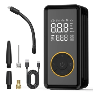Cross-Border Wireless Car Air Pump Electric Smart Dual-Screen Portable Car Off-Road Bicycle Air Pump