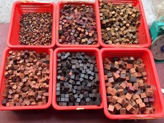 Purple Light Rosewood Edge Waste Building Blocks Beads Original Wood Bracelet Buddhist Rosary Flowering Rosewood Purple Sandalwood Punk Robot