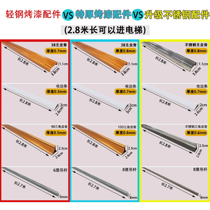 Fabricante integrado de fuelle de aluminio para techo 300 × 600 fuelle de aluminio para techo de balcón de cocina