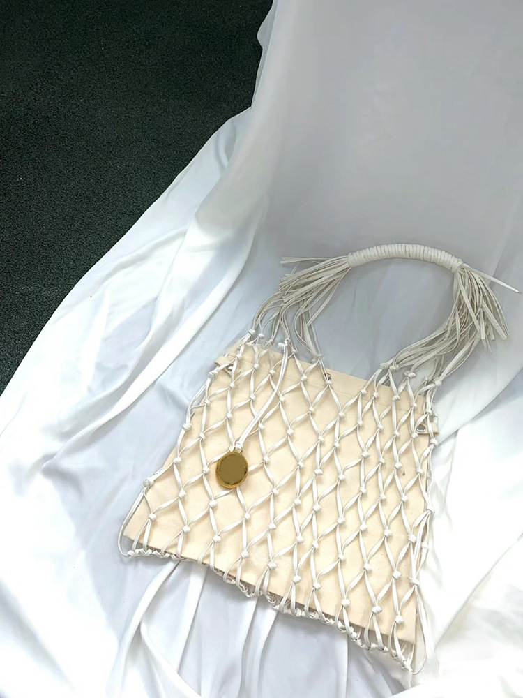 Niche designer 2, internet celebrity 024, new hollowed out woven mesh bag, fashionable and casual versatile single_voghion.com