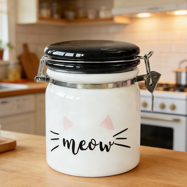 Tarro sellado con hebilla Tarro de almacenamiento grande con tapa Tarro de té redondo Tarro de almacenamiento de granos integrales de alimentos Subenvasado