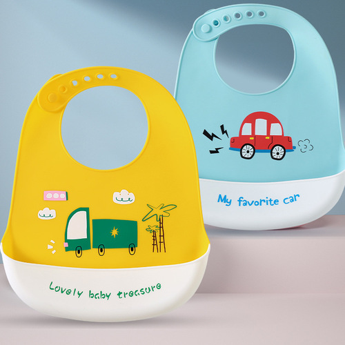 ins food-grade baby bibs waterproof children's silicone bibs baby rice pocket three-dimensional rice pocket saliva towel
