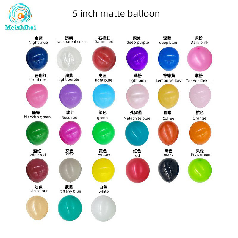 Globo de fiesta de boda de decoración de bola de 5 pulgadas, globo transparente de látex, juego al por mayor, puesto de empuje de globo de cumpleaños