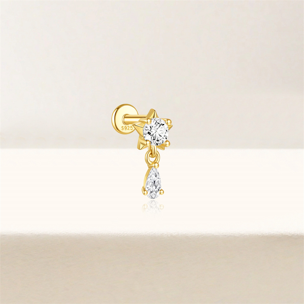 1g Weight Zircon Inlay Material Ear Studs Classification Ear Cartilage Rings & Studs Piercing Type 1 Piece Quantity Daily Occasion 925 Sterling Silver Material Geometric Pattern All Seasons Season Unisex Gender Elegant, Simple Style Style 1 Piece Ear Cartilage Rings & Studs Elegant Simple Style Geometric 925 Sterling Silver Zircon Ear Cartilage Rings & Studs 37