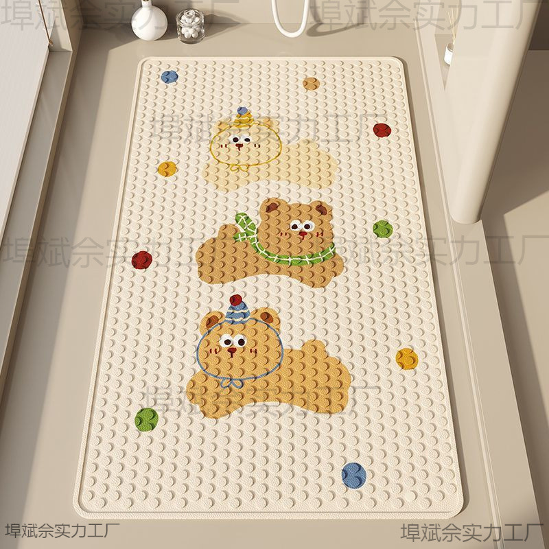 욕실 미끄럼 방지 매트, 욕실 화장실 샤워실, 방수 및 낙하 방지 바닥 매트, 아기 목욕 매트, 어린이용 발 매트