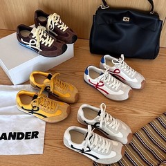 王一博楊冪同項底徳訓靴阿甘靴女性レトロ醜萌系カジュアル運動靴白靴