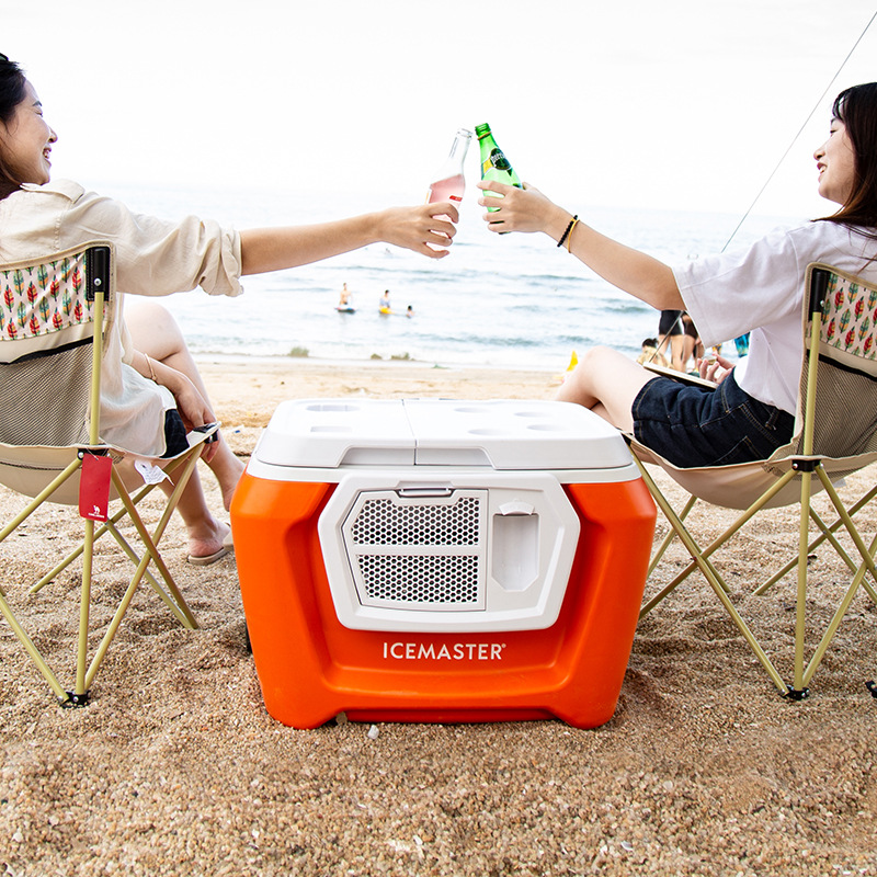 Hielo maestro picnic cocinar 54l creativo al aire libre multi-función con audio exprimidor función incubadora fábrica al por mayor