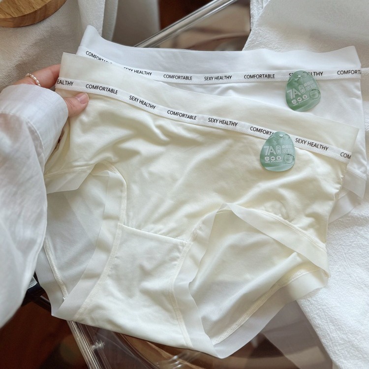 Ashimi 7A Antibacterial, Comfortable, Breathable, Seamless, Lightweight Ice Silk Elastic Girls' Underwear for Women