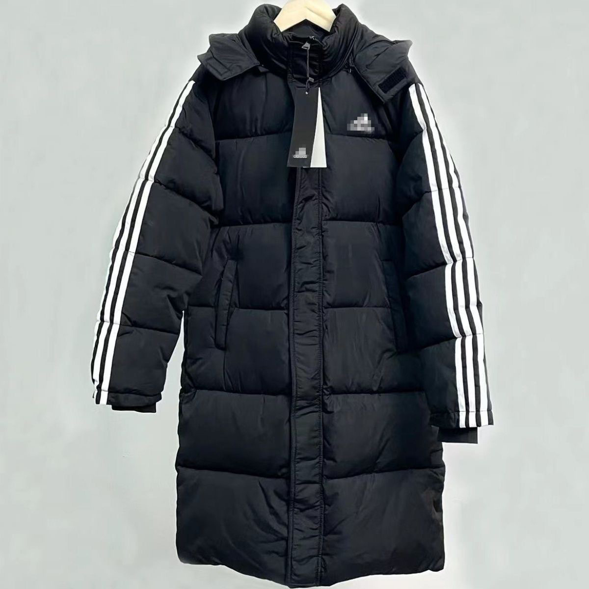 Winter down Cotton Jacket for Sports Students, Long Over-The-Knee Puffer Coat for Men and Women, Sports Cotton Coat, Student Outerwear