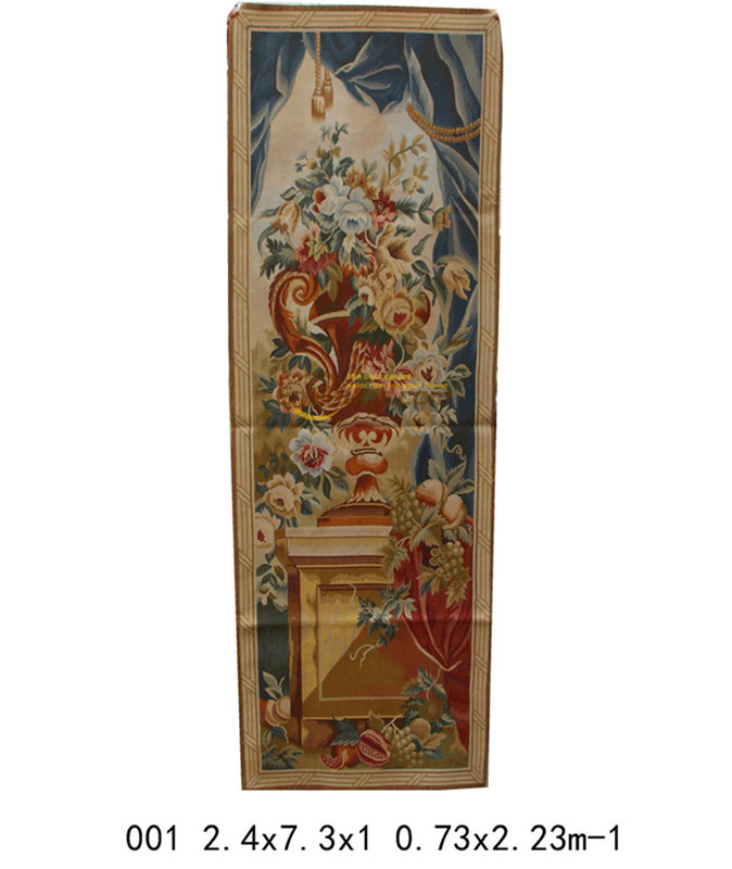 Obusson Pure Wool Tapestry, Knitted Craftsmanship, Rococo Bedroom Decorative Blanket ​