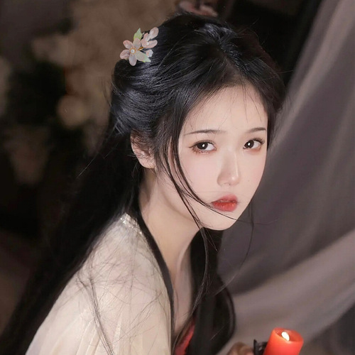 Ancient style hair accessories pink glazed flower hair clip side clip for young girls Hanfu headdress retro unmounted fresh and new