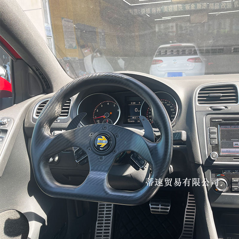 Factory direct sales MOMO modified universal D-type real carbon fiber steering wheel 13 inches 320mm sesame carbon fiber steering wheel