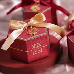 2025 新しい結婚式のキャンディーボックス新しい中国風のギフトボックス結婚式の特別なキャンディーバッグ結婚式のキャンディーボックス空箱