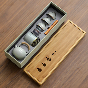 High-grade Ruyao Tea Set Wen Chuang Simple National Fashion Business Gift logo to Send Customer Leaders Elders Accompanying Gifts