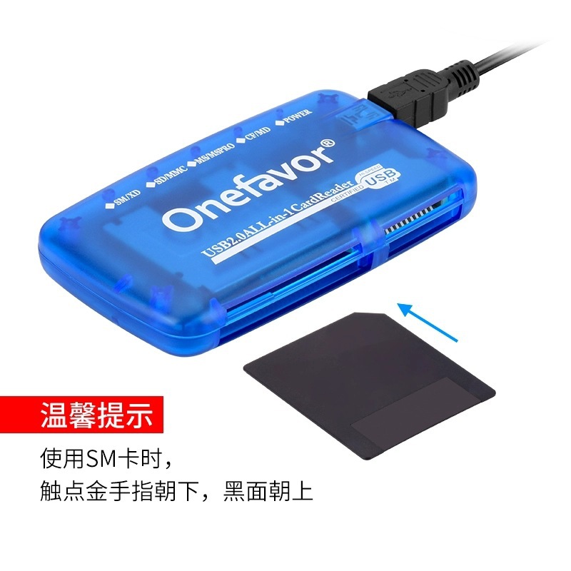 Lector de Tarjetas SM CCD Cámara SmartMedia tarjeta 16m legible CF SD MS teléfono móvil OTG ordenador Universal