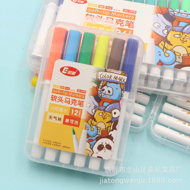 Soft art liner, marker, set, watercolour, crayons odorless