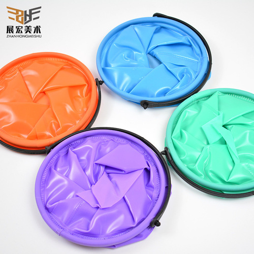 Art small folding pen washer bucket with compartment small pen insert pen washer bucket without compartment