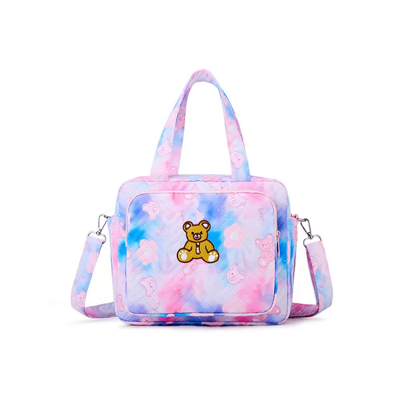 厂家直销新款刺绣母婴包单肩斜跨妈咪包大容量奶瓶尿布收纳背包