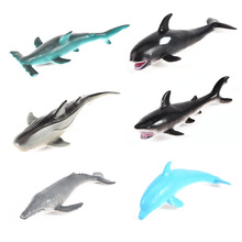 跨境新品海洋仿真动物模型 鲸鱼模型玩具 软胶座头鲸摆件益智玩具