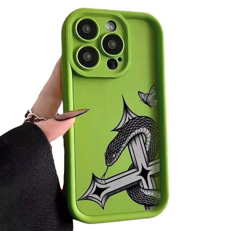 Nueva serpiente para iphone16pro funda para teléfono móvil Apple 15 anti-caída 14 cruz 13promax Europa y América 12x