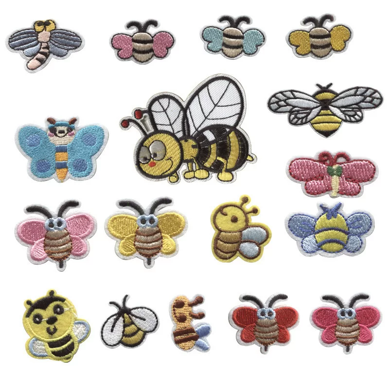 Insect Bee Clothing Embroidery Patch Creative Insect Clothing Hat Bag Patch Pattern Patch Pattern Free Ironing