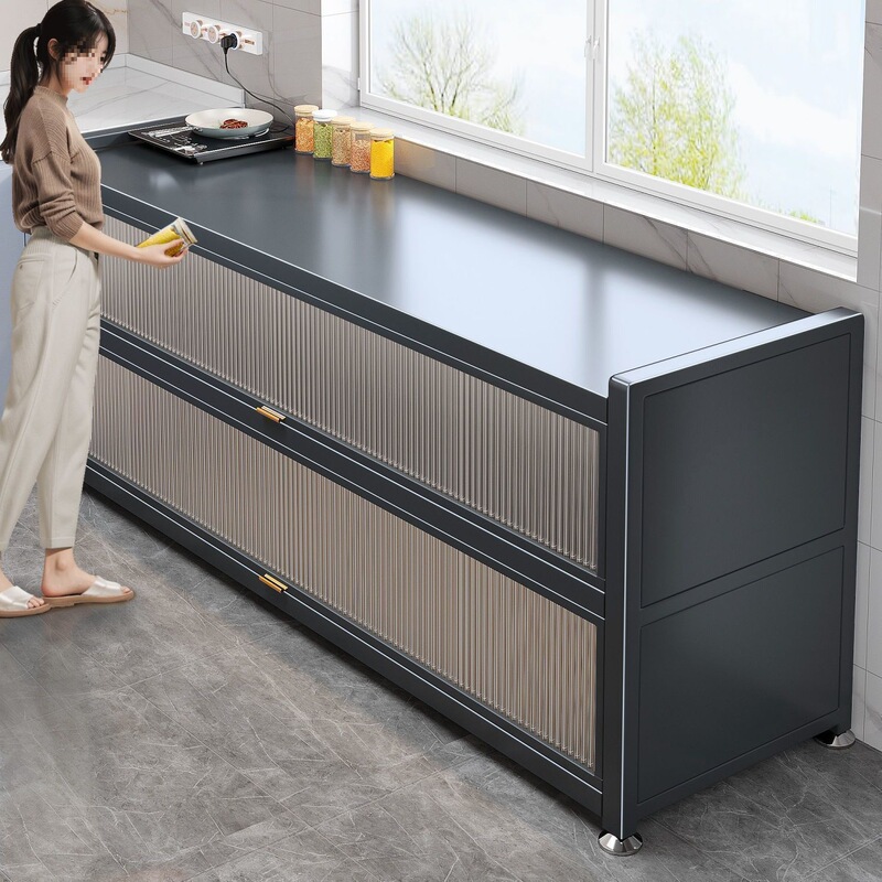 New Kitchen Rack Floor-Standing Multi-Layer Storage Cabinet Multi-Functional Microwave Oven Side Bowl Cabinet Storage Cabinet
