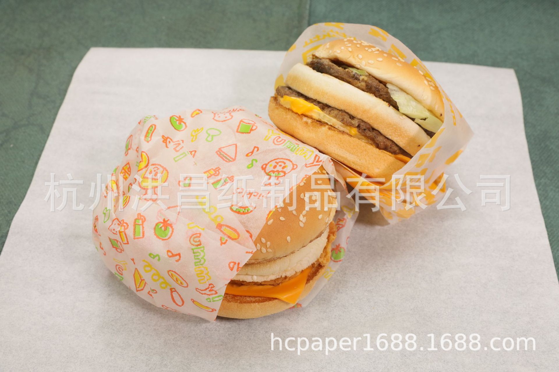 格子印刷汉堡纸保鲜纸 冷冻存储食物  防油防水 厂家直销