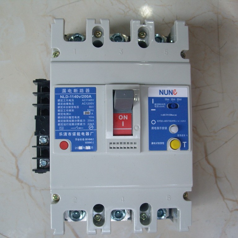 诺能电器 1.14kv 1000A漏电保护开关1250A 1140v漏电断路器1600A