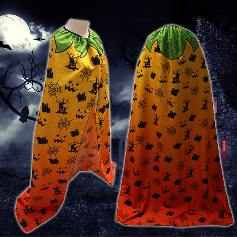 Halloween nueva capa capa de cosplay vestido de brujo de la muerte capa impresa digital sensación de terror hombro