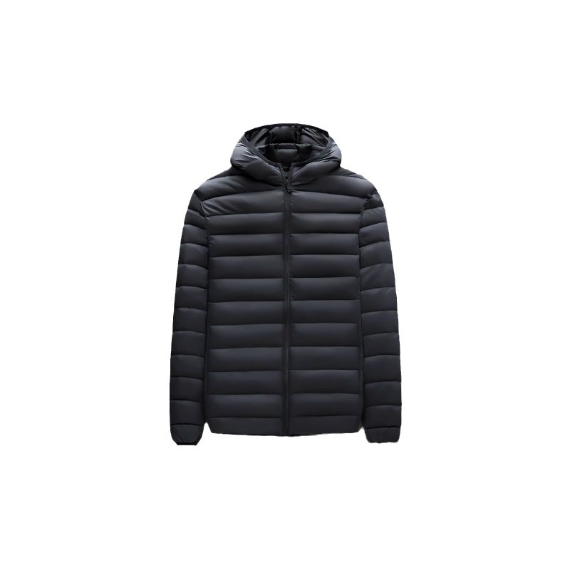 2023 invierno de los hombres de la pluma ligera Chaqueta de algodón acolchado corto Delgado casual stand collar encapuchado Chaqueta de algodón acolchado cálido chaqueta acolchada de algodón