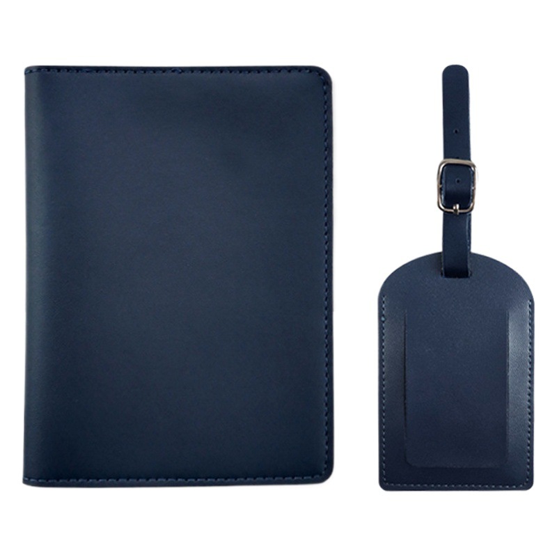 Traje transfronterizo en stock multicolor opcional Logotipo DE LA EMPRESA Etiqueta de equipaje de cuero Cubierta de pasaporte Bolsa de clip al por mayor