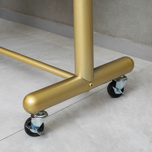 Clothing store display racks, floor-standing wedding gown racks, women's clothing store shelves, hanging rods, and mobile garment hangers specifically designed for men's fashion.
