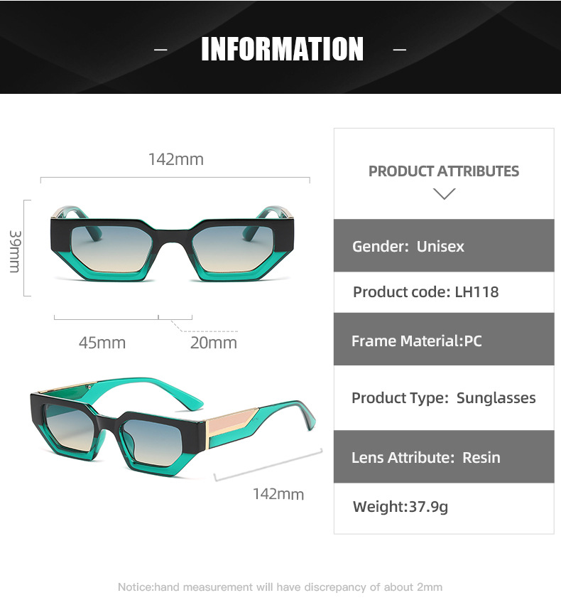 Full Frame Glasses Structure Sunglasses Classification Casual Simple Style Geometric PC UV400 Protection Square Full Frame Women's Sunglasses