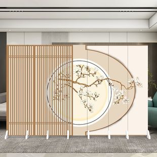 Chinese-style Screen Partition Living Room Sheltering Antique Office Teahouse Bedroom Movable Folding Double-sided Folding Screen for Home