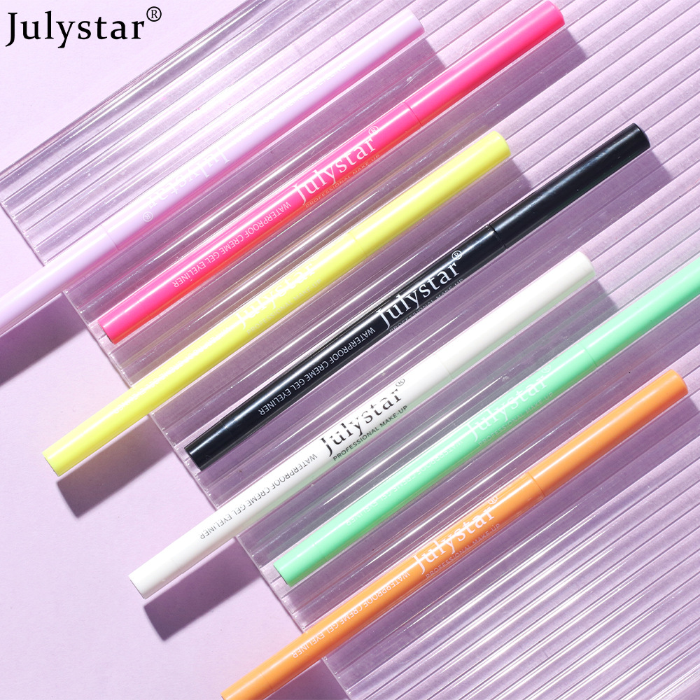 Julystar Colored UV fluorescent eyeliner Gel Pen is waterproof, oil-proof and does not smudge. It is a pearlescent eyeliner pen for cross-border beauty undefined