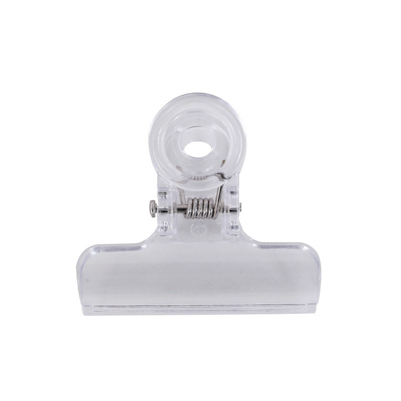 Clip de cola de milano transparente creativo Carpeta de datos de estilo ins para estudiantes, material de oficina de aprendizaje, clip de cola larga, clip de factura pequeño