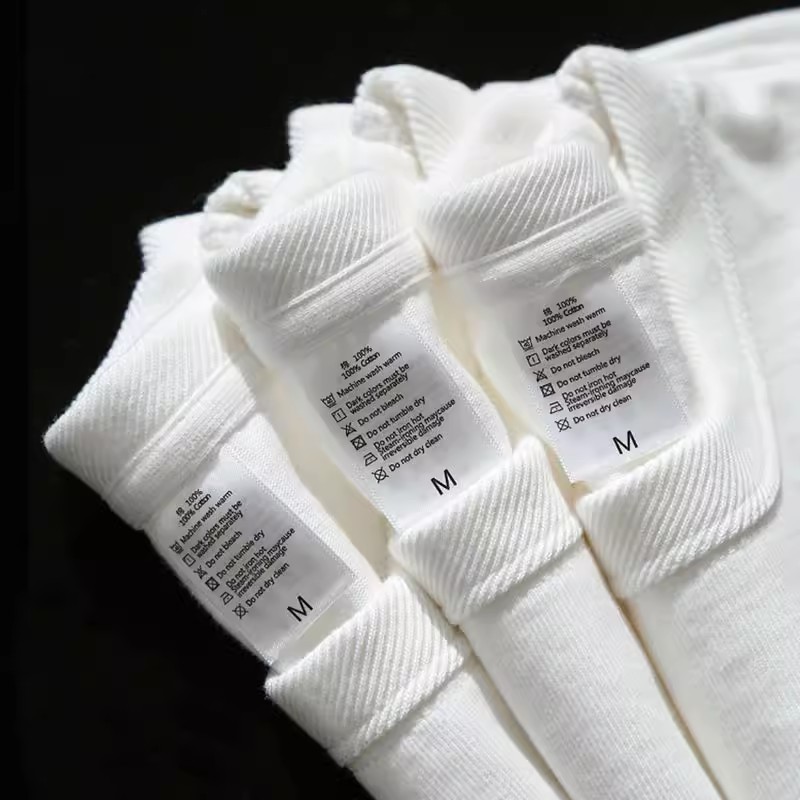 Three needles! Long wash not deformation! 300g heavy cotton white short sleeve T-shirt women's loose half sleeve men's