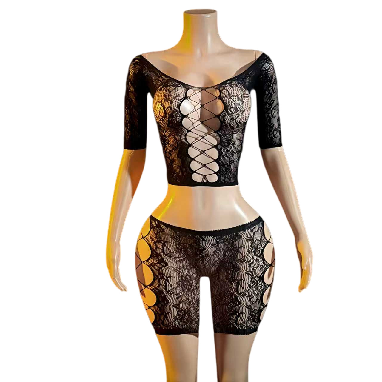 Lencería Body Sexy de Malla de Nylon Transparente para Citas de Pareja image 6
