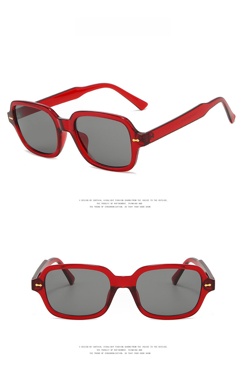 Cross-border rice nail sunglasses square 2021 New European and American trend personalized sunglasses all-match retro trendy sunglasses_voghion.com