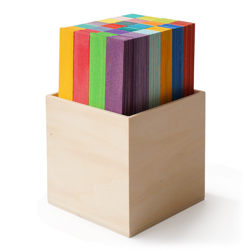 Bloques de construcción de arco iris para niños de madera juguetes bebé color cognición educación infantil altura apilamiento 3-10 años Juguetes