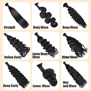 欧美跨境脏辫接发发把直条真人发bulk hair human hair全真发假发