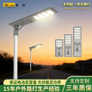 定制太阳能一体化路灯 led防水工程照明智能超亮户外庭院太阳能灯