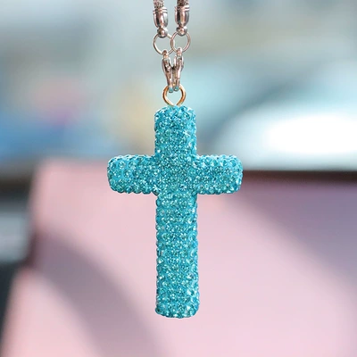 Car hanging | Pendant Car Interior Supplies - lake-blue-slim-cross